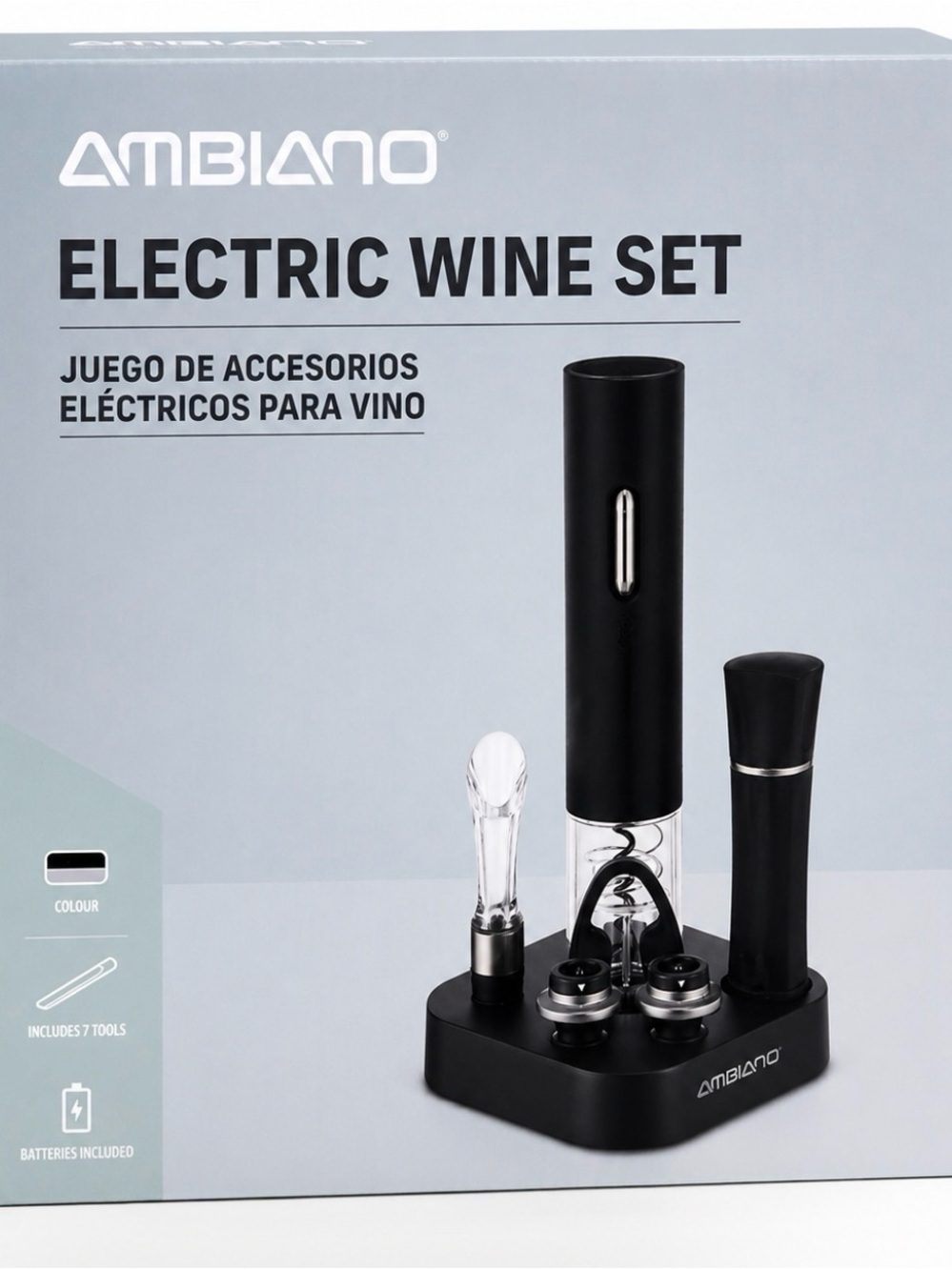 NIB Ambiano Electric Wine Set | 7-Piece Wine Accessory Gift Set